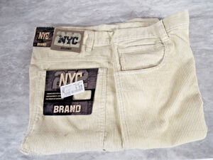 212 NYC Brand Beige Corduroy Men's Sz 36x32 New with tags